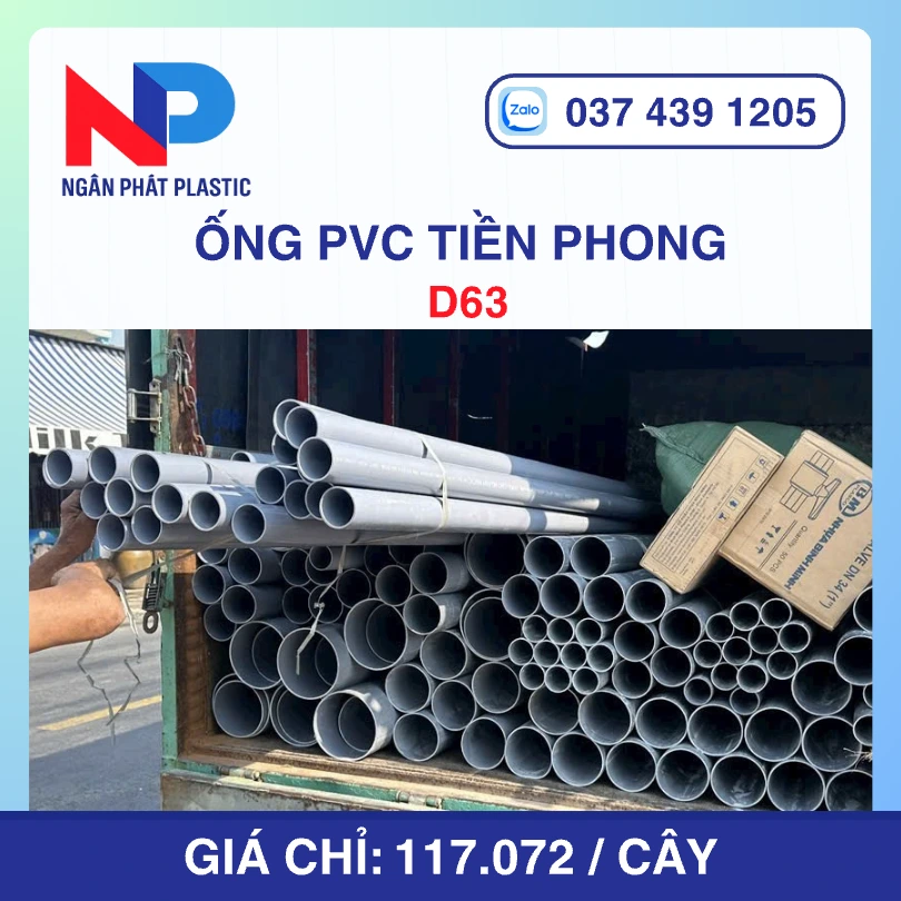 Ống PVC D63 Nhựa Tiền Phong